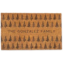 Outdoor Christmas Decorations>Kirklands Home Personalized Tree Doodle Doormat Tan