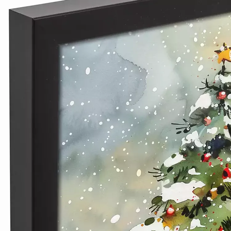 Christmas Art & Wall Decor>Kirklands Home Personalized Watercolor Christmas Canvas Art Print Green