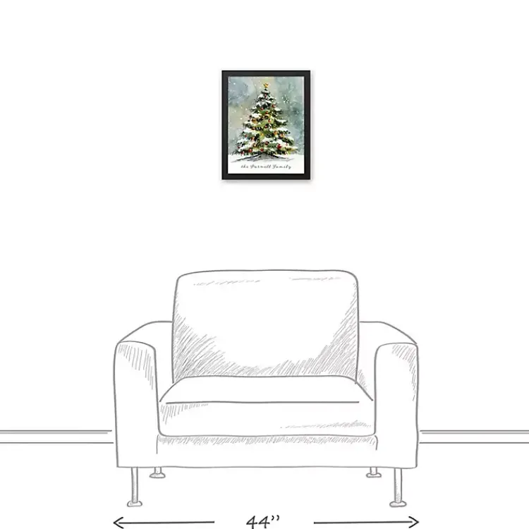 Christmas Art & Wall Decor>Kirklands Home Personalized Watercolor Christmas Canvas Art Print Green
