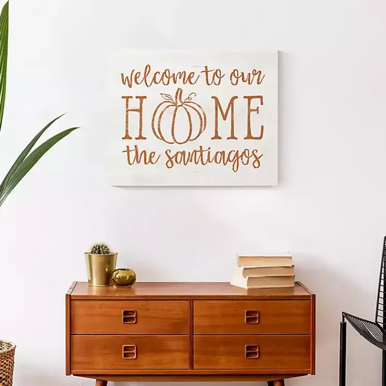 Fall>Kirklands Home Personalized Welcome Home Fall Canvas Art Print