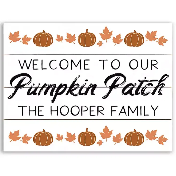 Fall>Kirklands Home Personalized Welcome Pumpkin Patch Wood Art Print