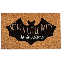 Halloween>Kirklands Home Personalized We're a Little Batty Doormat