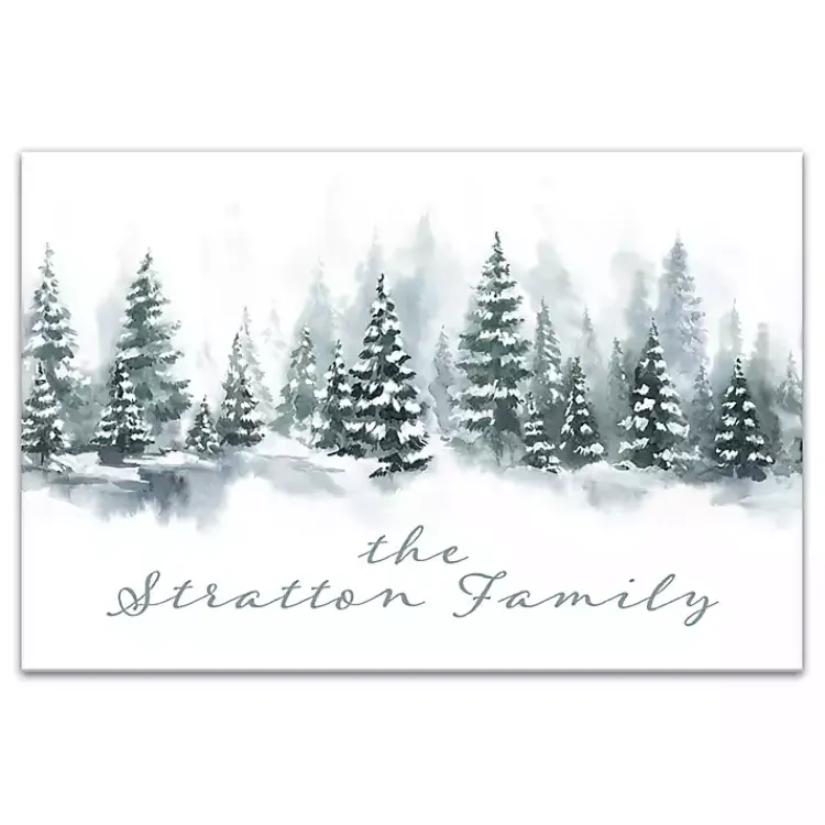Christmas Art & Wall Decor>Kirklands Home Personalized Winter Tree Landscape Canvas Print