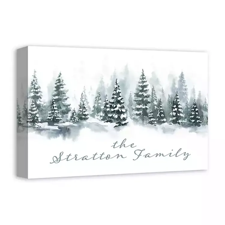 Christmas Art & Wall Decor>Kirklands Home Personalized Winter Tree Landscape Canvas Print