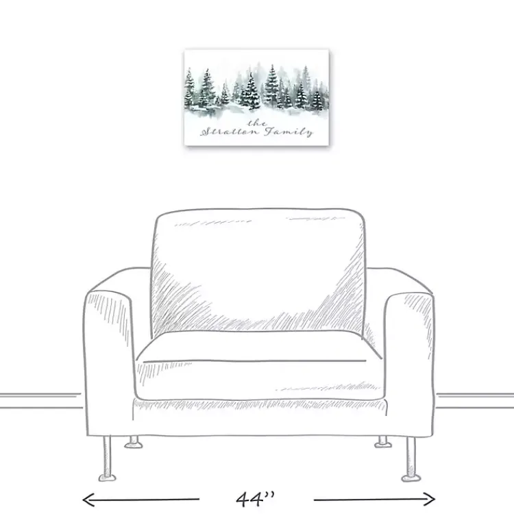 Christmas Art & Wall Decor>Kirklands Home Personalized Winter Tree Landscape Canvas Print