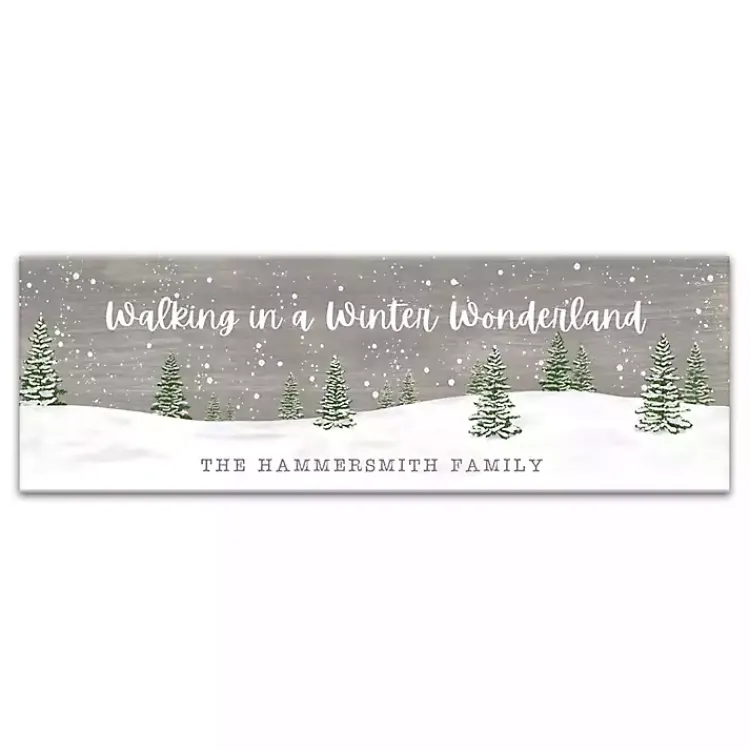 Christmas Art & Wall Decor>Kirklands Home Personalized Winter Wonderland Canvas Wall Plaque