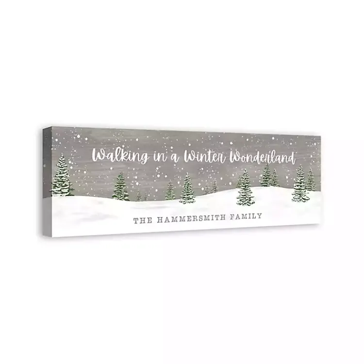 Christmas Art & Wall Decor>Kirklands Home Personalized Winter Wonderland Canvas Wall Plaque