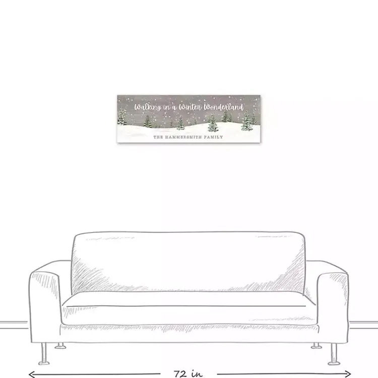 Christmas Art & Wall Decor>Kirklands Home Personalized Winter Wonderland Canvas Wall Plaque