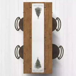 Christmas Dining & Entertaining>Kirklands Home Personalized Wispy Tree Table Runner, 90 in.