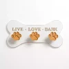Kirklands Home Pet Paw Print Wooden Wall Hooks New