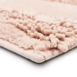 Kirklands Home Petal Blush Asymmetrical Cotton Bath Mat, 34 in. Pink New