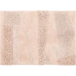 Kirklands Home Petal Blush Asymmetrical Cotton Bath Mat, 60 in. Pink Hot