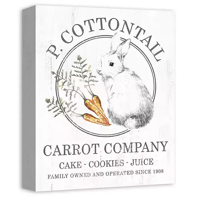 Easter Decorations>Kirklands Home Peter Cottontail Carrot Company Canvas Art Print