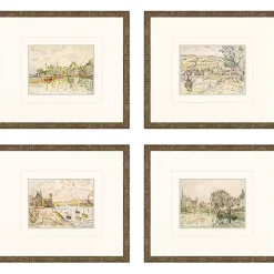 Kirklands Home Petite Landscapes Framed Art Prints, Set of 4 Hot