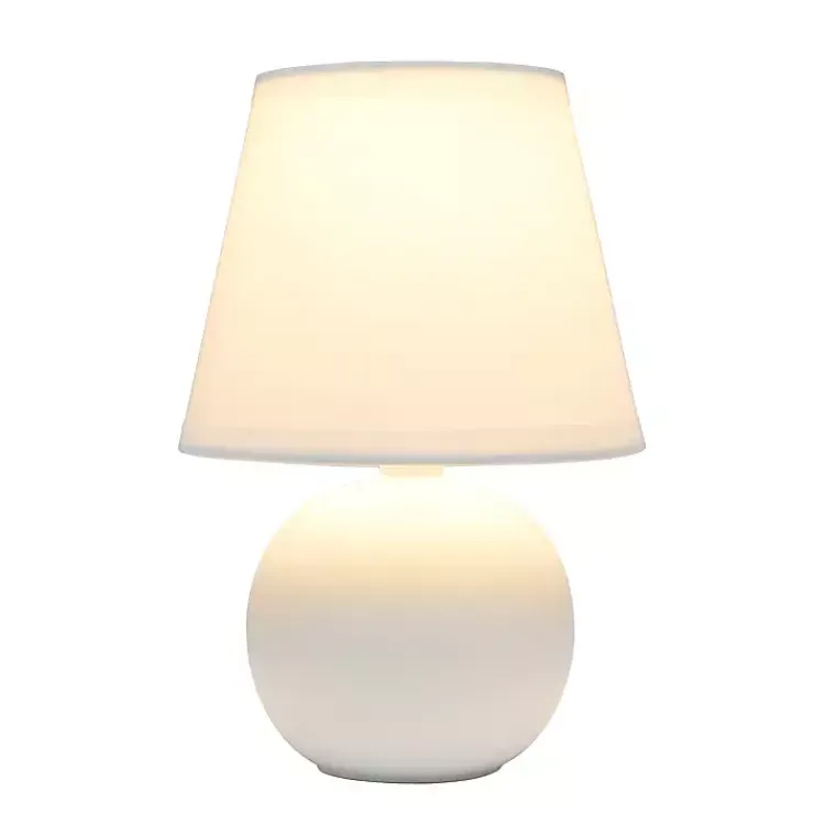 Kirklands Home Petite Off Orb Ceramic Table Lamp White Hot