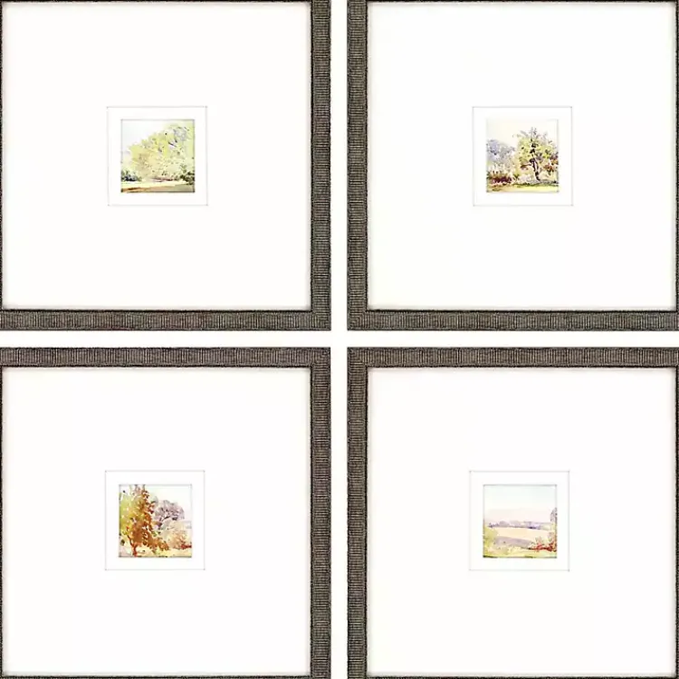 Kirklands Home Petite Sunrise Giclee Gold Framed Prints, Set of 4 New