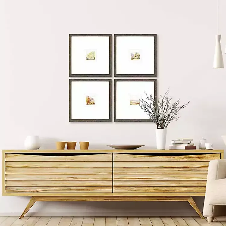 Kirklands Home Petite Sunrise Giclee Gold Framed Prints, Set of 4 New