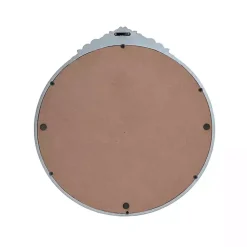 Kirklands Home Pewter Wood Carved Rosettes Wall Mirror Online