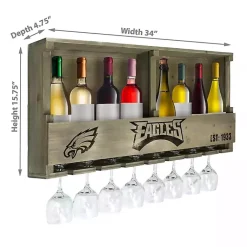 Kirklands Home Philadelphia Eagles Reclaimed Wood Bar Shelf Gray Sale