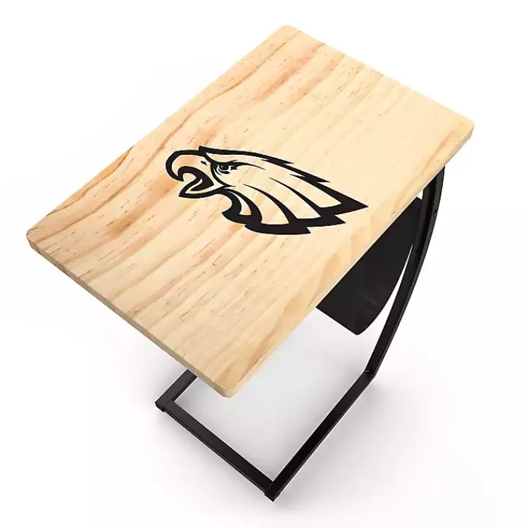 Kirklands Home Philadelphia Eagles Wood C-Table Tan Sale