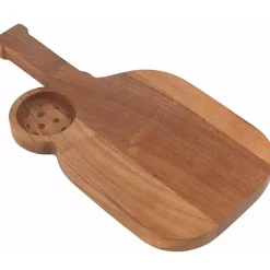 Kirklands Home Pickleball Shaped Acacia Wood Serving Board Outlet