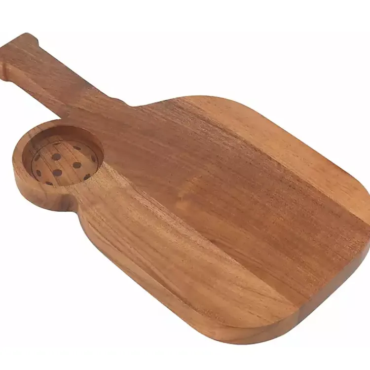 Kirklands Home Pickleball Shaped Acacia Wood Serving Board Outlet