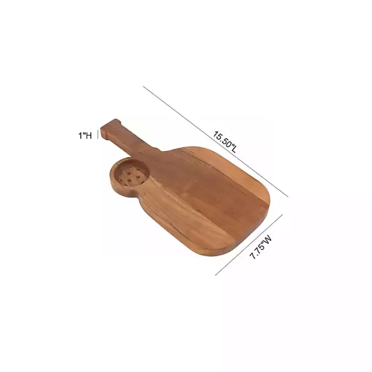 Kirklands Home Pickleball Shaped Acacia Wood Serving Board Outlet
