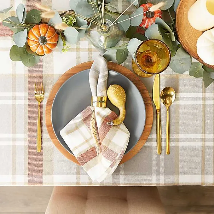 Kirklands Home Picnic Plaid Cotton Tablecloth, 84 in. Multi