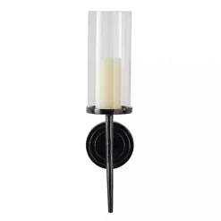 Sconces>Kirklands Home Pierre Polished Stem Sconce Black