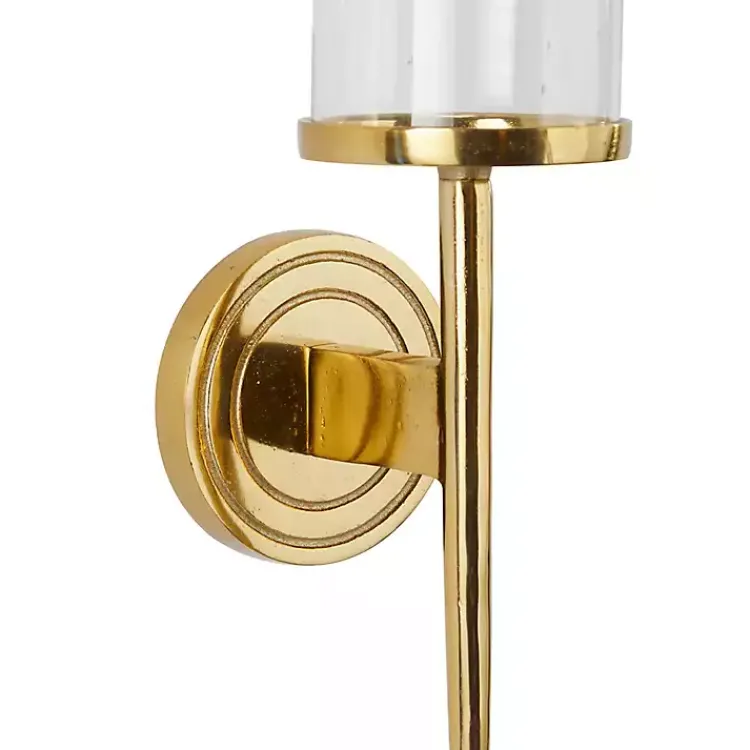 Sconces>Kirklands Home Pierre Polished Stem Sconce Gold