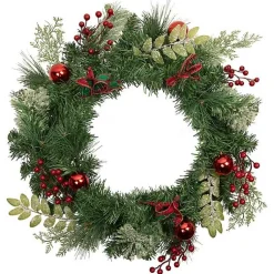 Wreaths>Kirklands Home Pine and Berry Christmas Wreath, 24 in.
