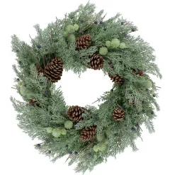 Wreaths>Kirklands Home Pine and Blueberry Wreath Green