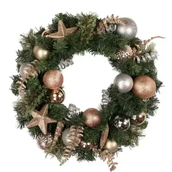Christmas Wreaths>Kirklands Home Pine and Star Ornaments Wreath