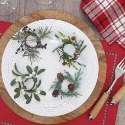 Kirklands Home Pineberry Christmas Wreath Napkin Rings, Set of 4 Sale