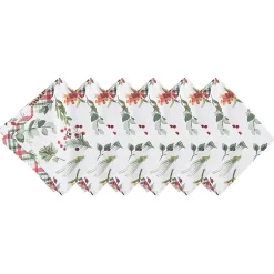 Christmas Dining & Entertaining>Kirklands Home Pinecone and Plaid Reversible Napkins, Set of 6