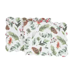 Christmas Dining & Entertaining>Kirklands Home Pinecone and Plaid Reversible Table Runner
