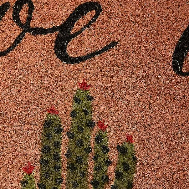 Kirklands Home Pink Aloe There Coir Doormat