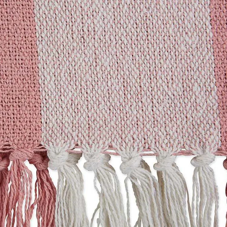 Blankets & Throws>Kirklands Home Pink and White Buffalo Check Throw