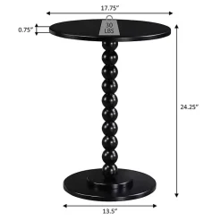 Kirklands Home Beaded Spindle Accent Table Pink Discount