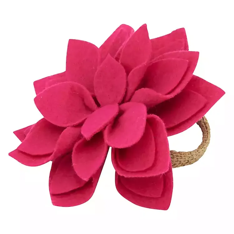 Kirklands Home Blossom Napkin Rings, Set of 4 Pink Discount