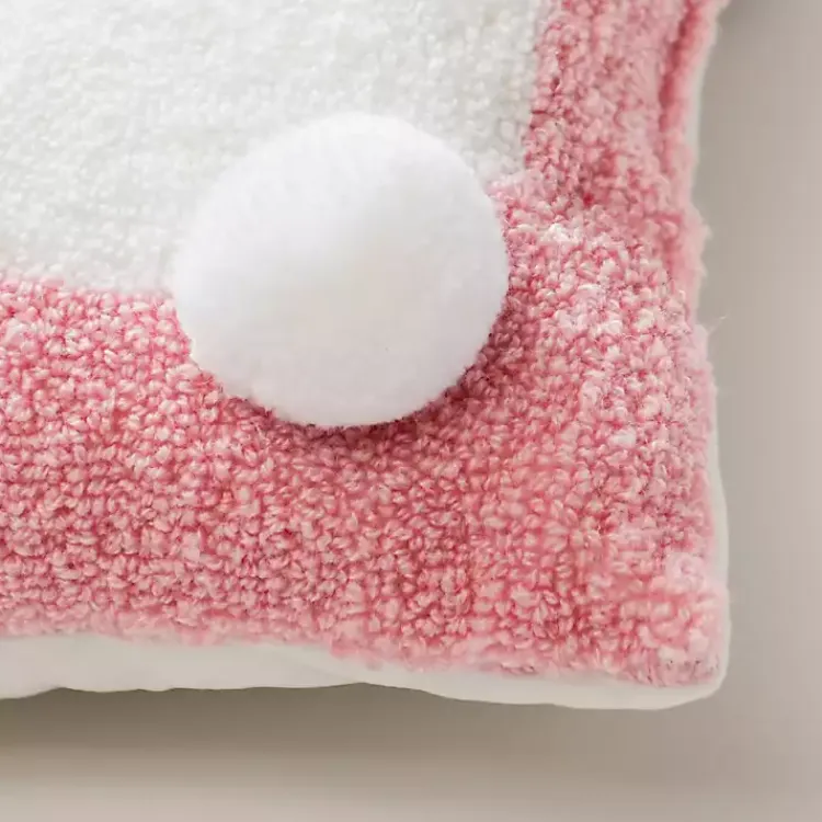 Easter Decorations>Kirklands Home Pink Bunny Hooked Pillow
