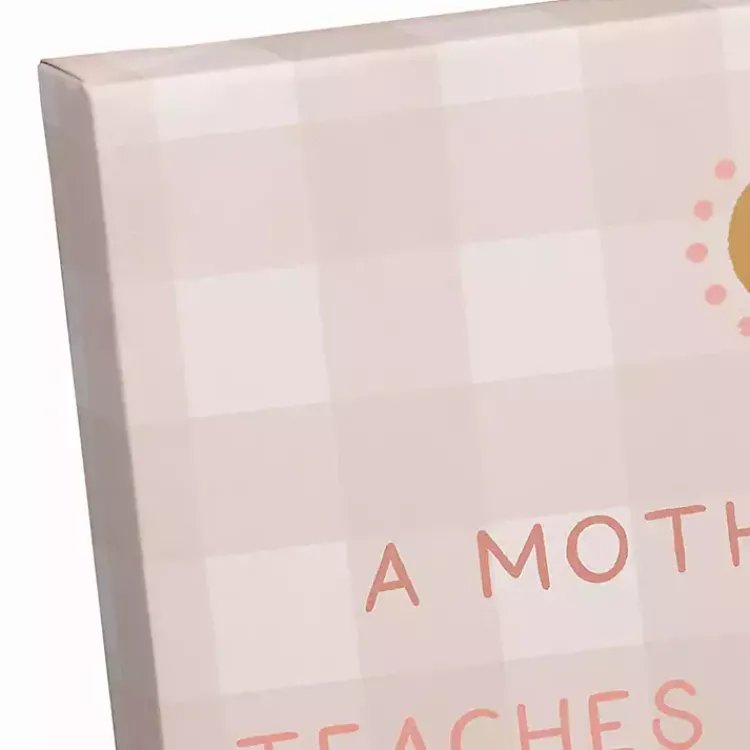 Kirklands Home Checkered A Mother's Love Canvas Art Print Pink Outlet