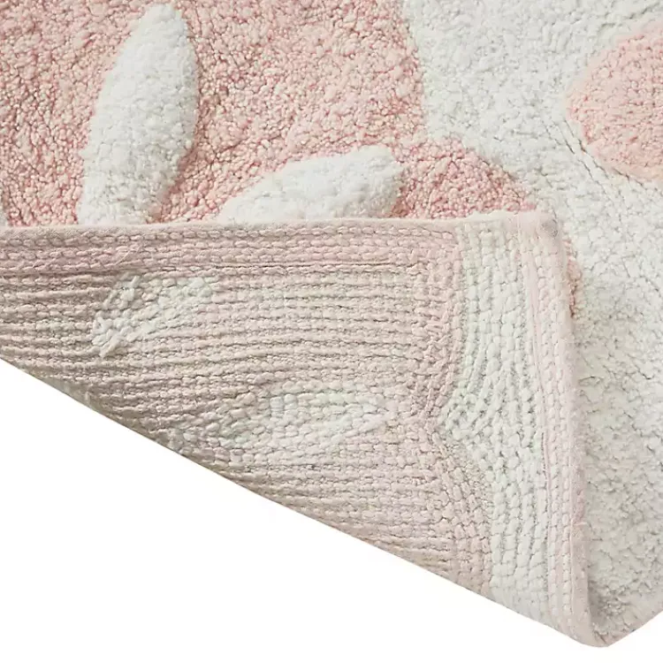 Kirklands Home Cotton Tufted Medallion Bath Mat, 30 in. Pink Hot