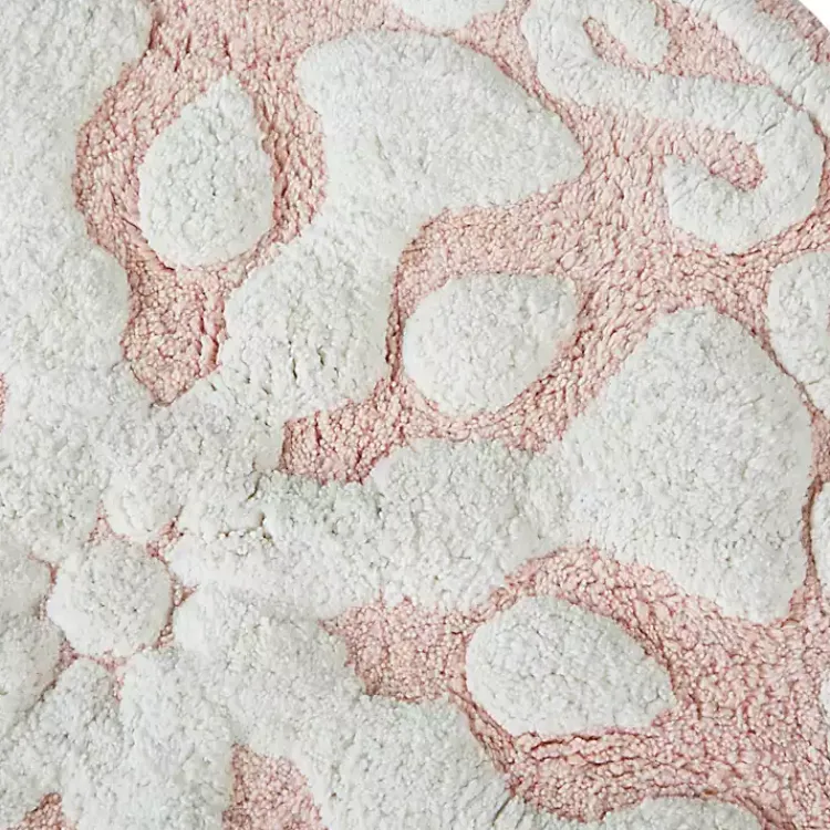 Kirklands Home Cotton Tufted Medallion Bath Mat, 25 in. Pink New