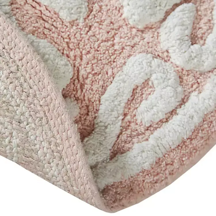 Kirklands Home Cotton Tufted Medallion Bath Mat, 25 in. Pink New