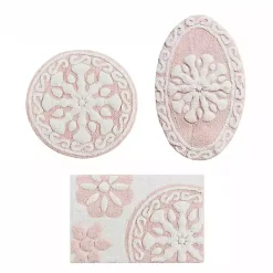 Kirklands Home Cotton Tufted Medallion Bath Mat, 25 in. Pink New