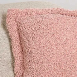 Pillows>Kirklands Home Curly Faux Lamb Fur Pillow Pink