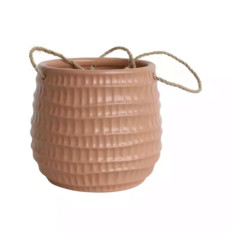 Kirklands Home Dimpled Ceramic Hanging Planter Pink Online