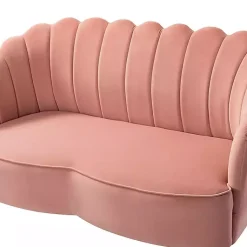 Kirklands Home Donata Velvet Tufted Loveseat Pink Discount