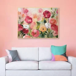 Kirklands Home Extract Framed Canvas Art Print Pink